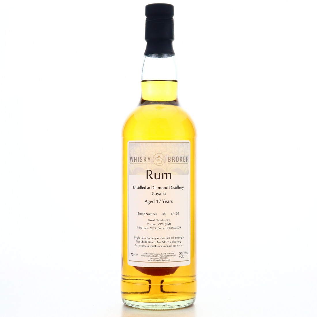 Whiskey Broker Guyana 2003 Port Mourant 17 Year –&nbsp;50.2%